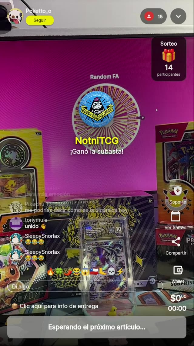 Pokémon Random FA Box Subasta