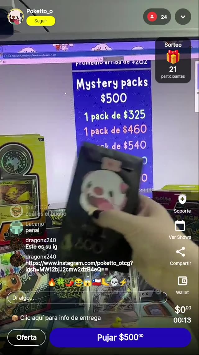 Mystery Pack Pokémon TCG $500 MXN