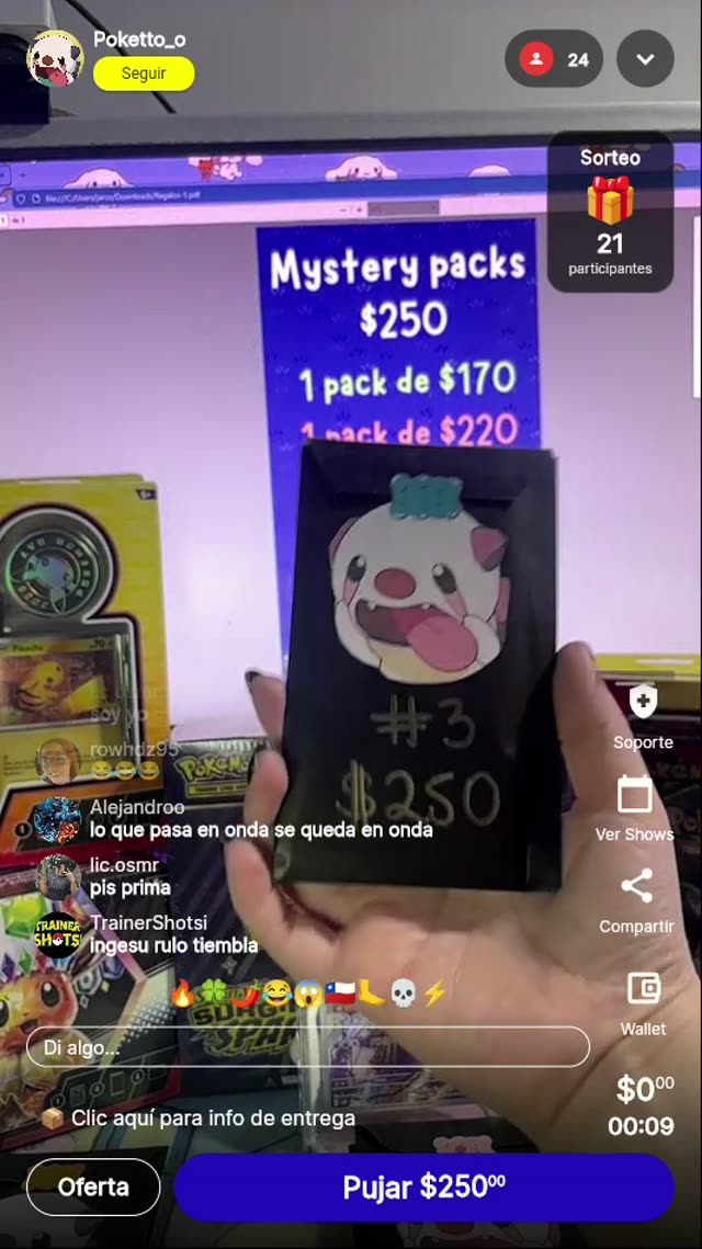 Pokémon Mystery Pack subasta