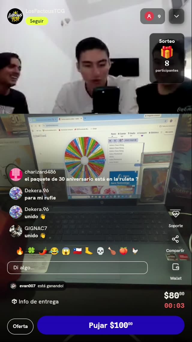 Giro en ruleta Pokémon TCG
