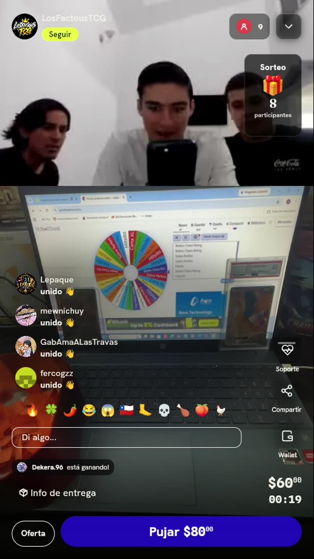 Tiro de ruleta Pokémon Chaos Rising