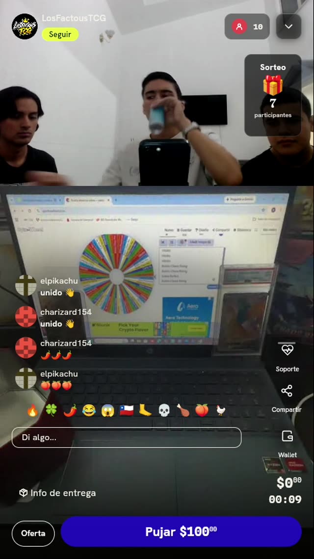 Tiro de ruleta Pokémon TCG
