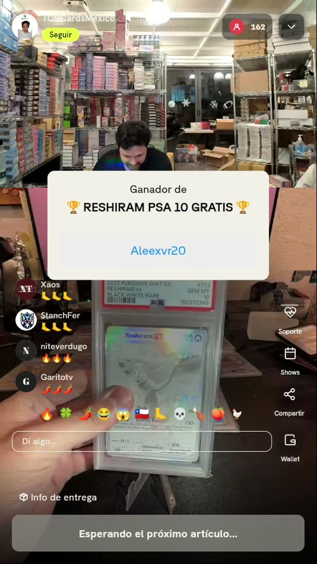 Carta Pokémon Reshiram ex PSA 10