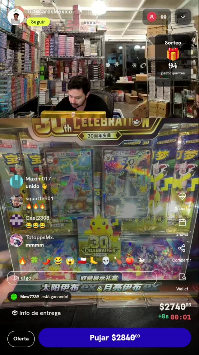 Caja Pokémon 30th Celebration Espeon y Umbreon