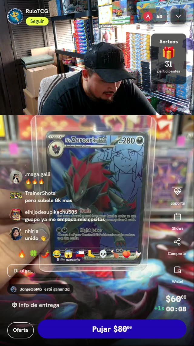 Carta Pokémon N's Zoroark ex