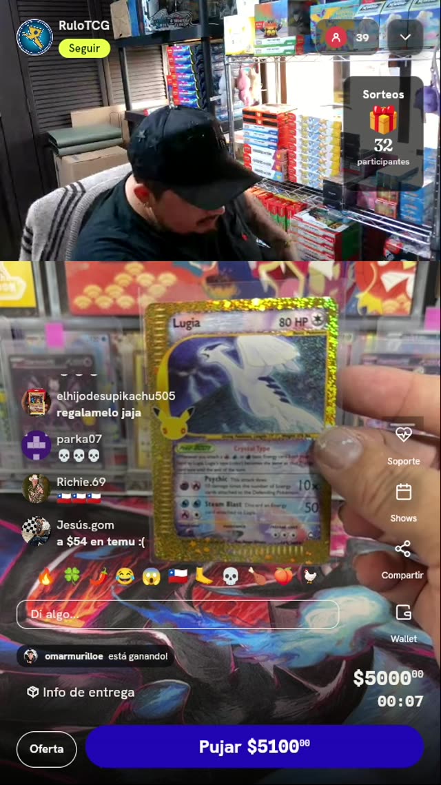 Carta Pokémon Lugia Crystal Type