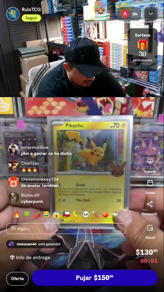 Carta Pokémon Pikachu Trick or Trade