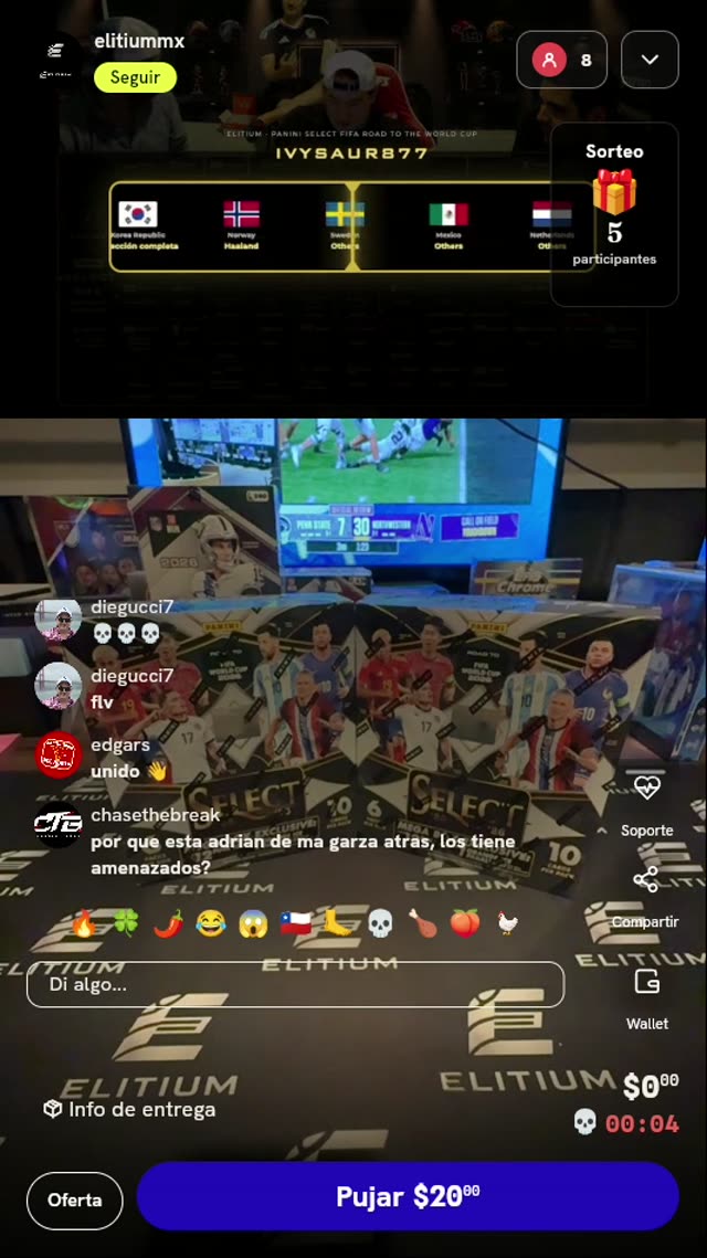 Cupo en Break Panini Select FIFA 2026
