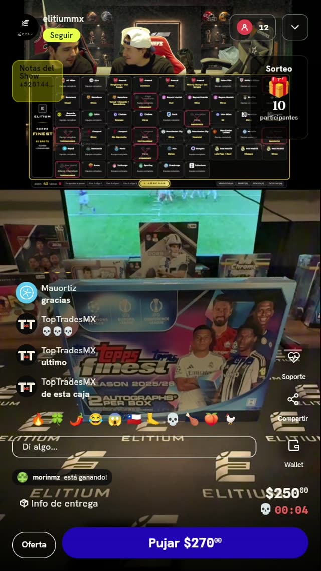 Lugar en Break Topps Finest UEFA