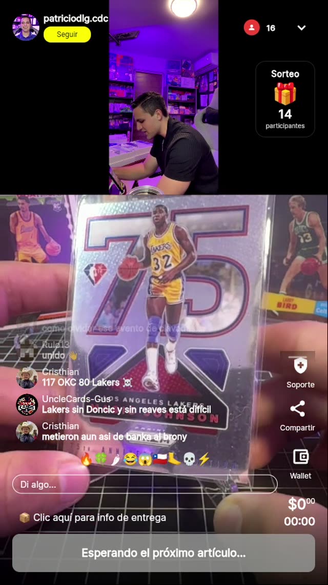 Magic Johnson 75th Anniversary Card