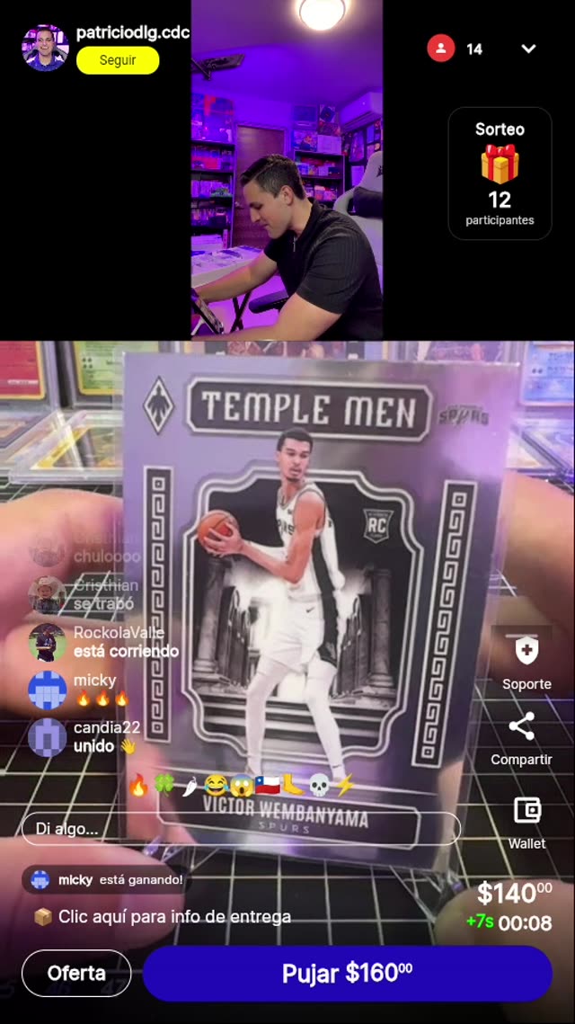 Wembanyama Temple Men Rookie Card