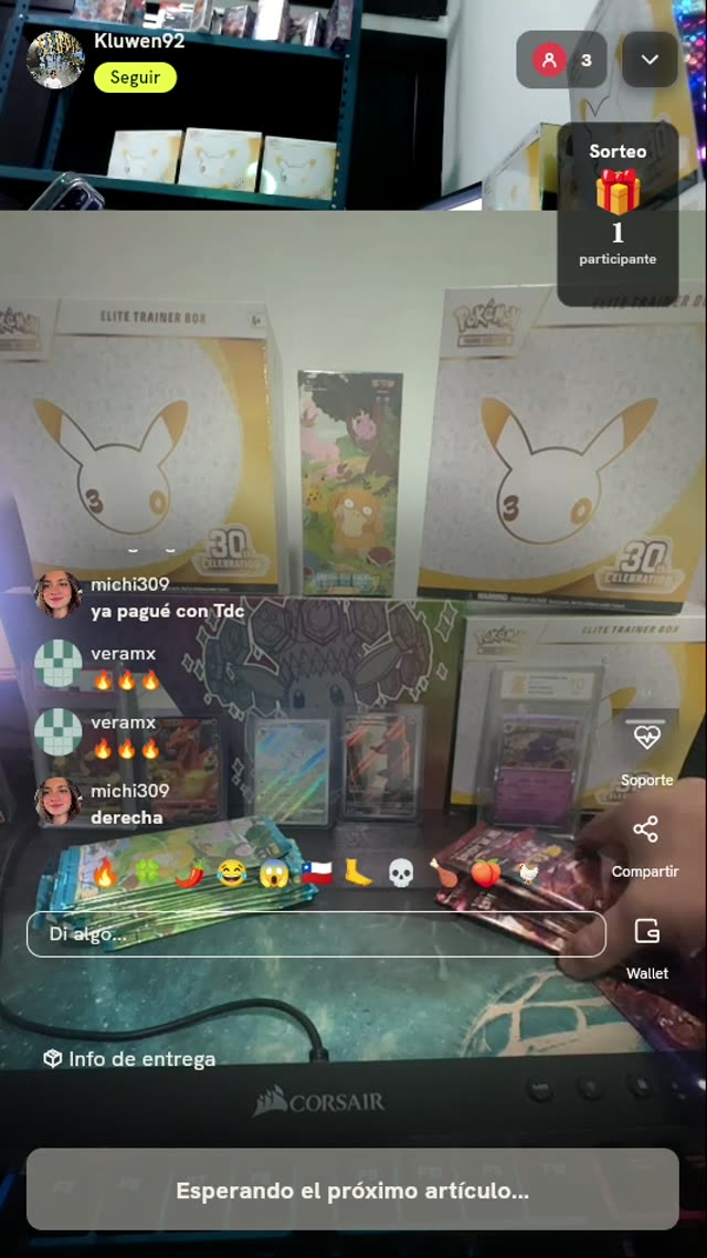 Sobre de cartas Pokémon TCG