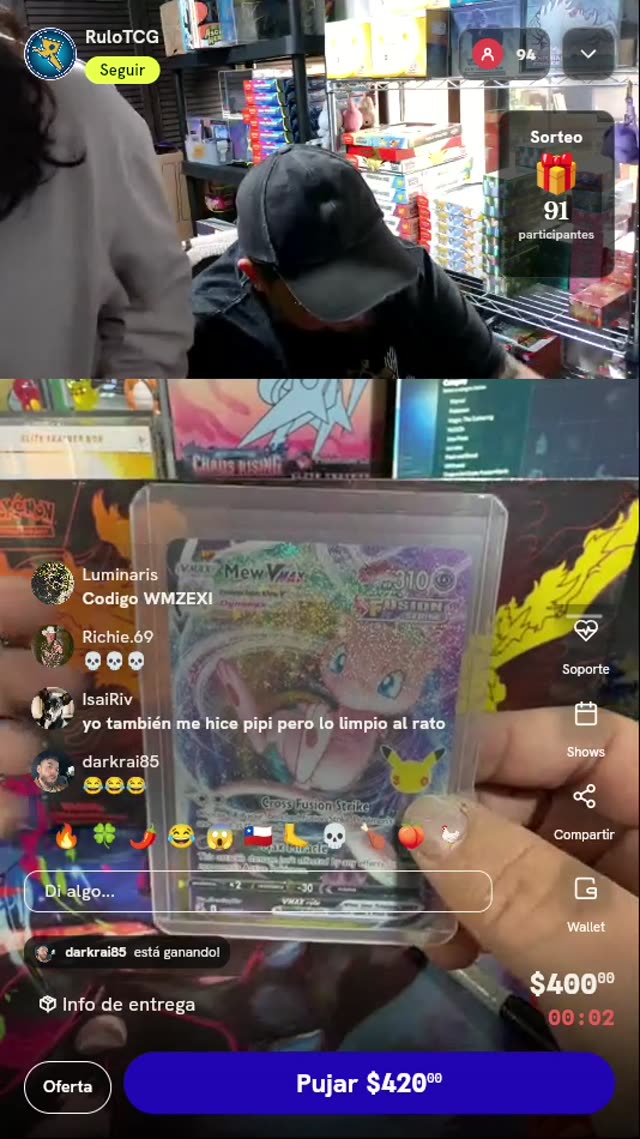 Carta Pokémon Mew VMAX #114/264
