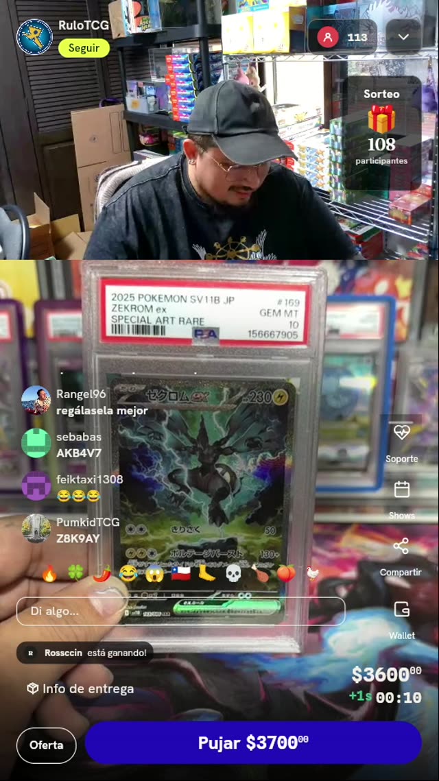 Carta Pokémon Zekrom ex PSA 10