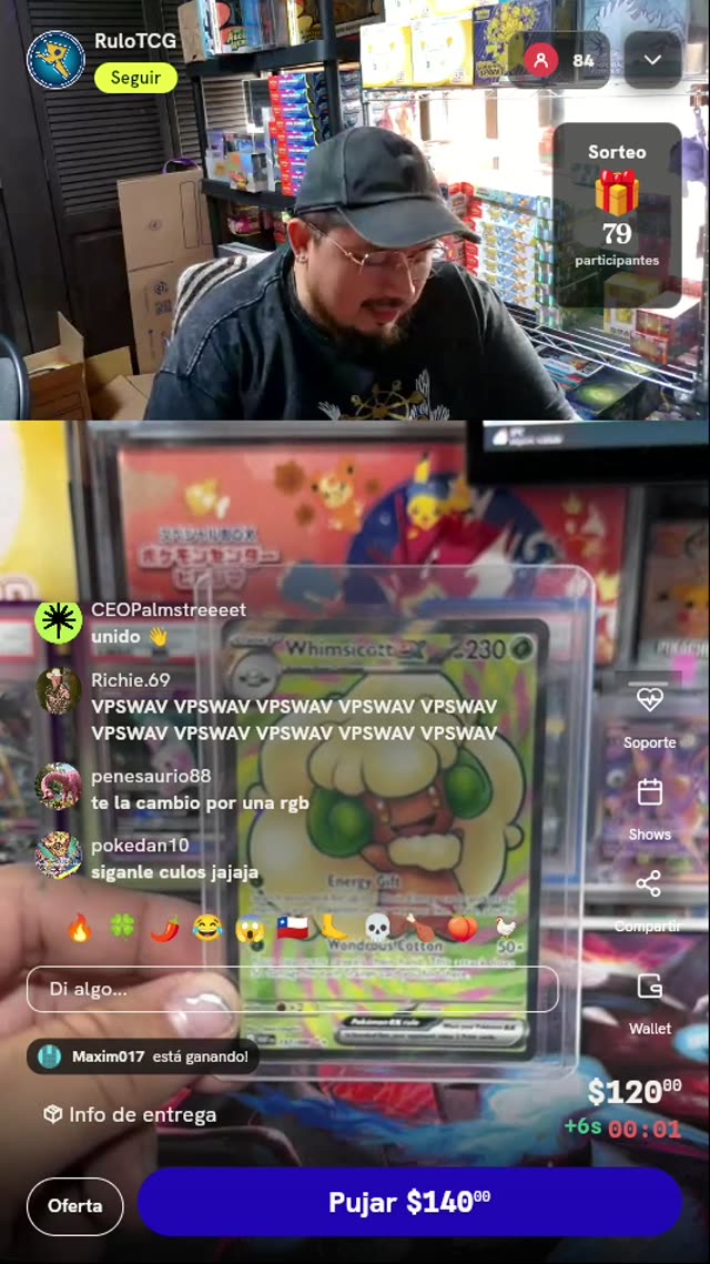 Carta Pokémon Whimsicott ex SIR