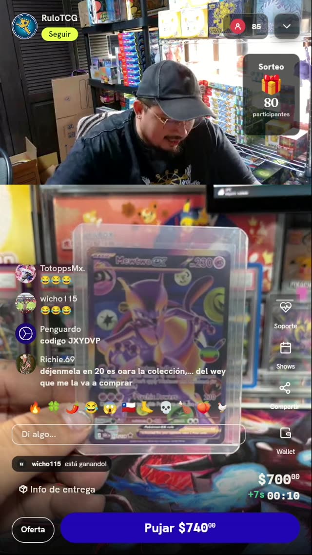 Carta Mewtwo ex Paradox Rift