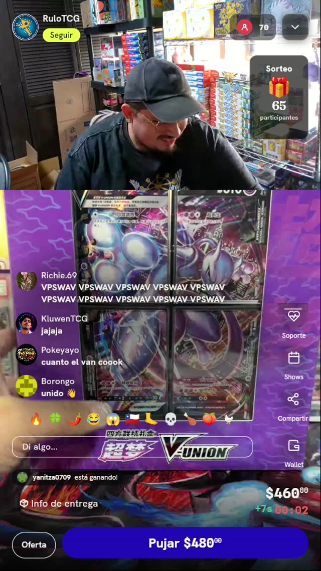 Caja Pokémon Mewtwo V-UNION Chino