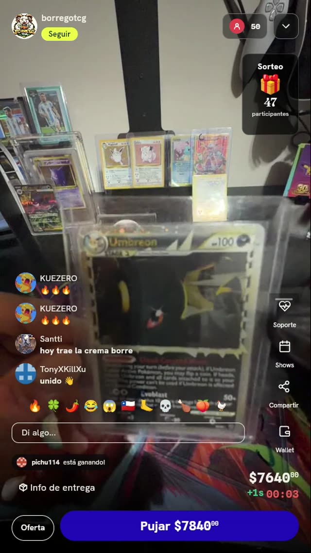 Carta Pokémon Umbreon Prime Undaunted