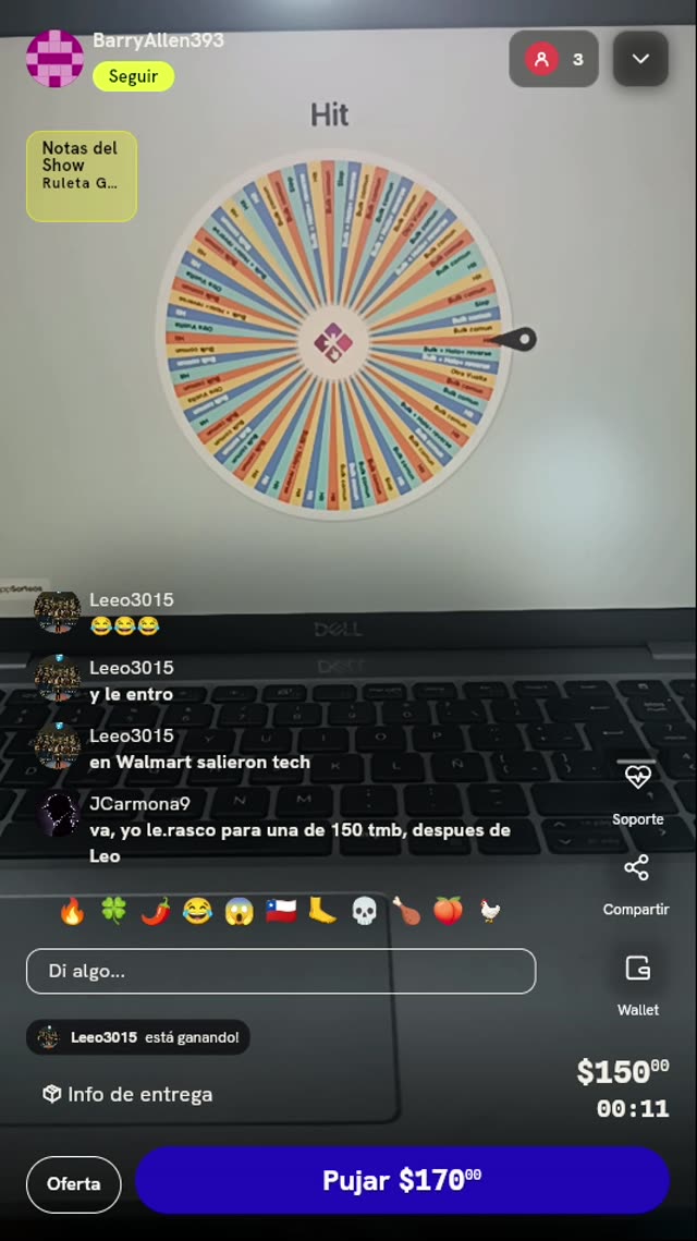 Giro en ruleta misteriosa
