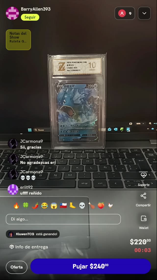 Carta Pokémon Gyarados V Graded 10