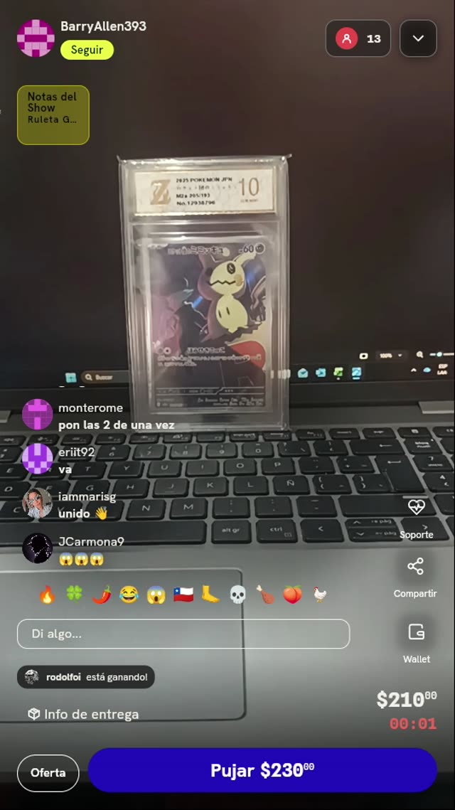 Carta Pokémon Mimikyu AR Japonesa