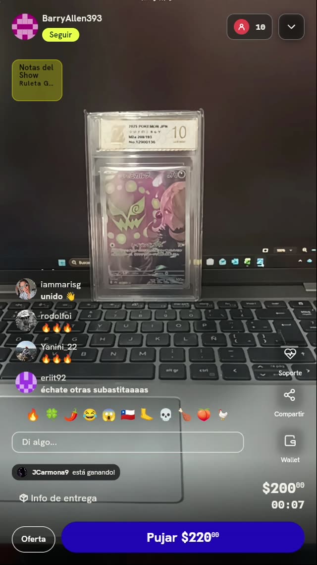 Carta Cynthia's Spiritomb AR Graduada 10