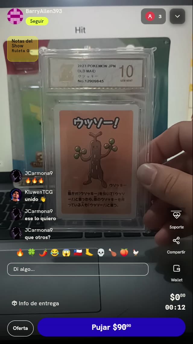 Carta Pokémon Sudowoodo Old Maid Gem Mint 10