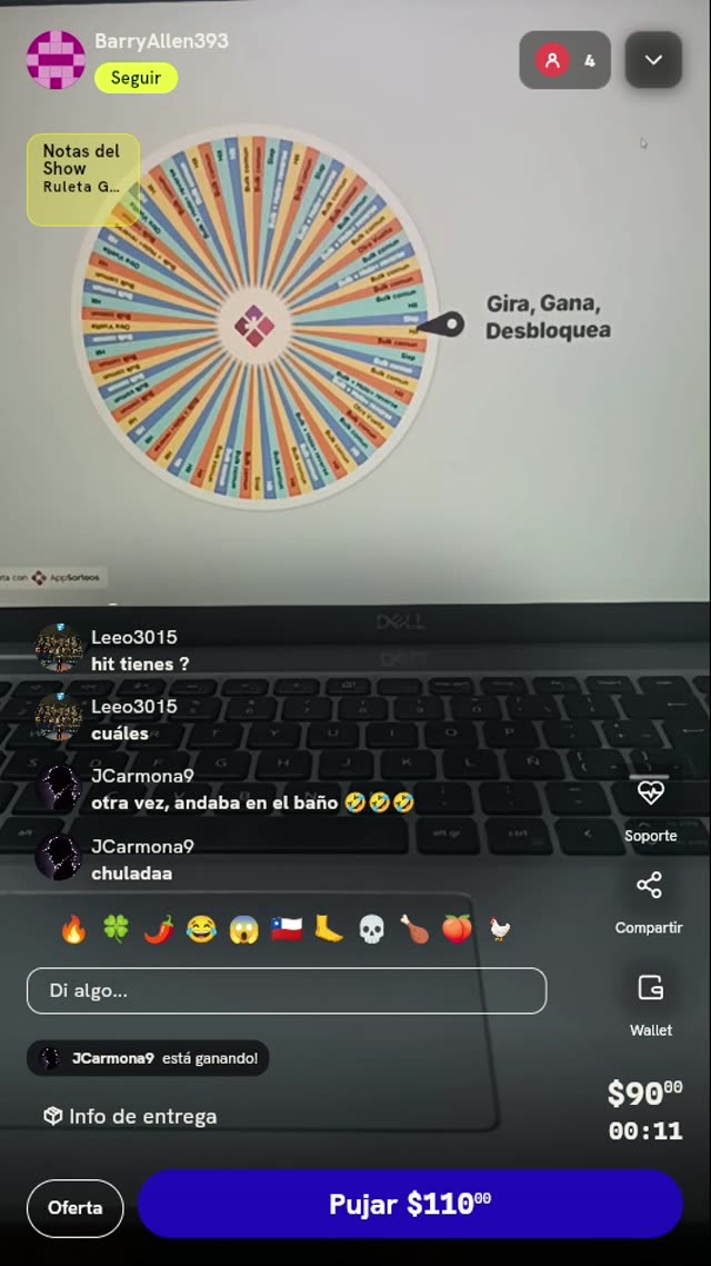 Giro en ruleta misteriosa TCG