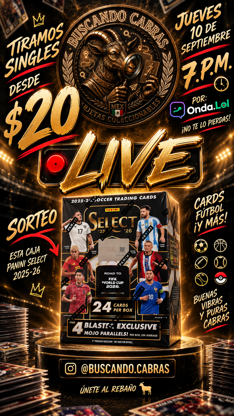 BLASTER SELECT GRATIS Y SINGLES DESDE $20!!