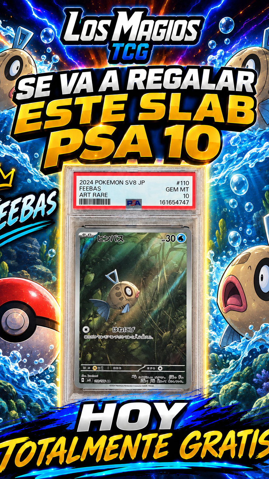 RULETA MÁGICA 50 VUELTAS Y FEEBAS PSA 10 GRATIS🔥🔥