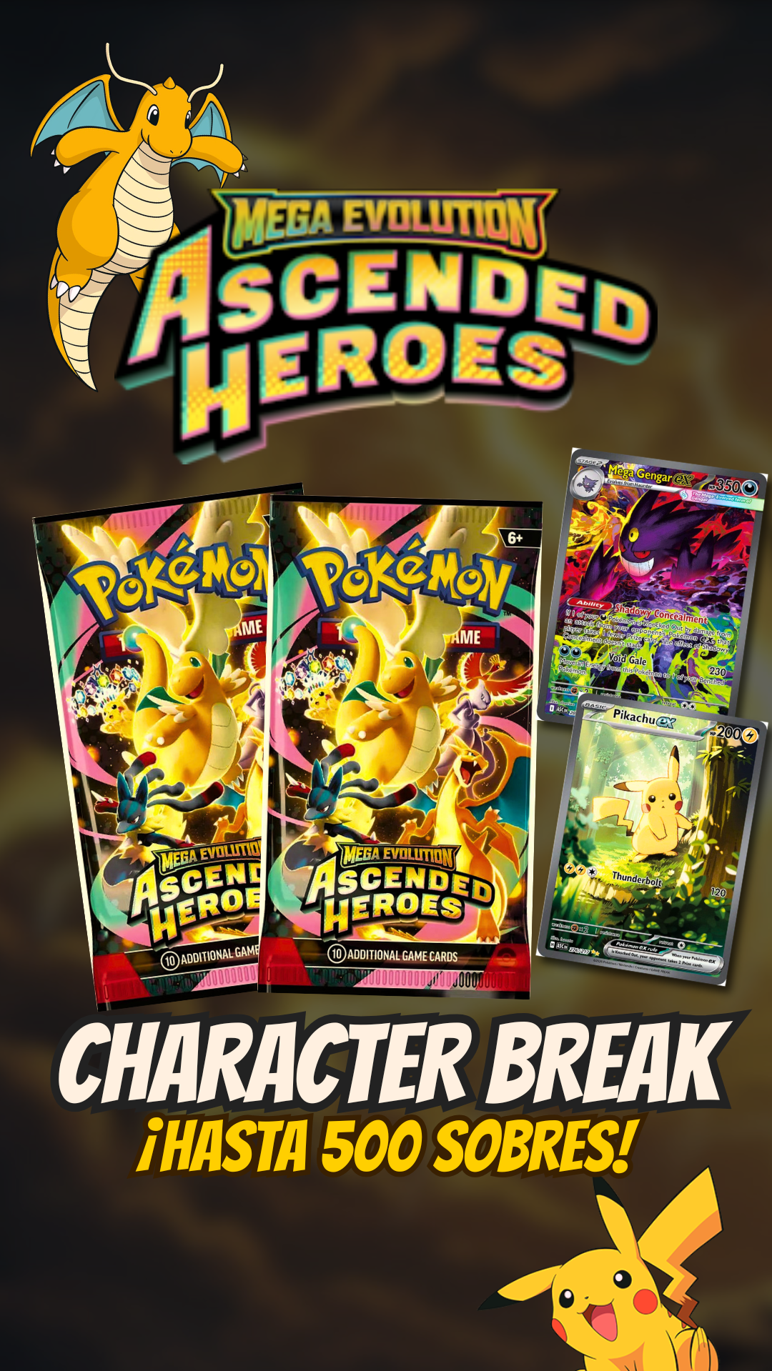 🪽 HASTA 500 SOBRES DE ASCENDED HEROES 🪽 ⚡️ CHARACTER BREAK ⚡️ 