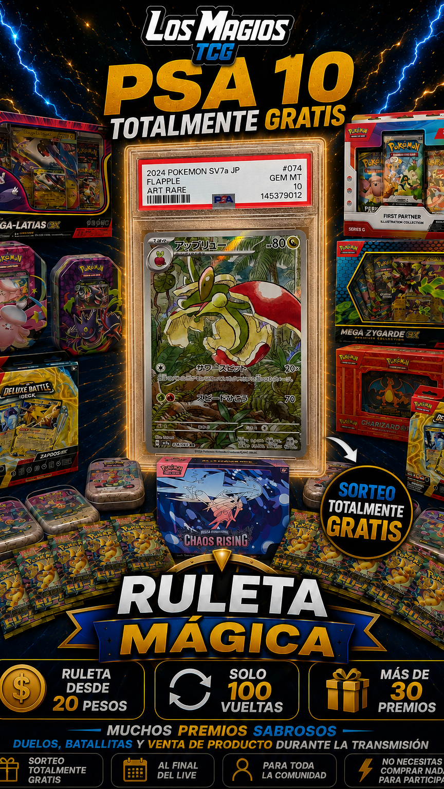 RULETA MÁGICA Y FLAPPLE PSA 10 GRATIS🔥🔥