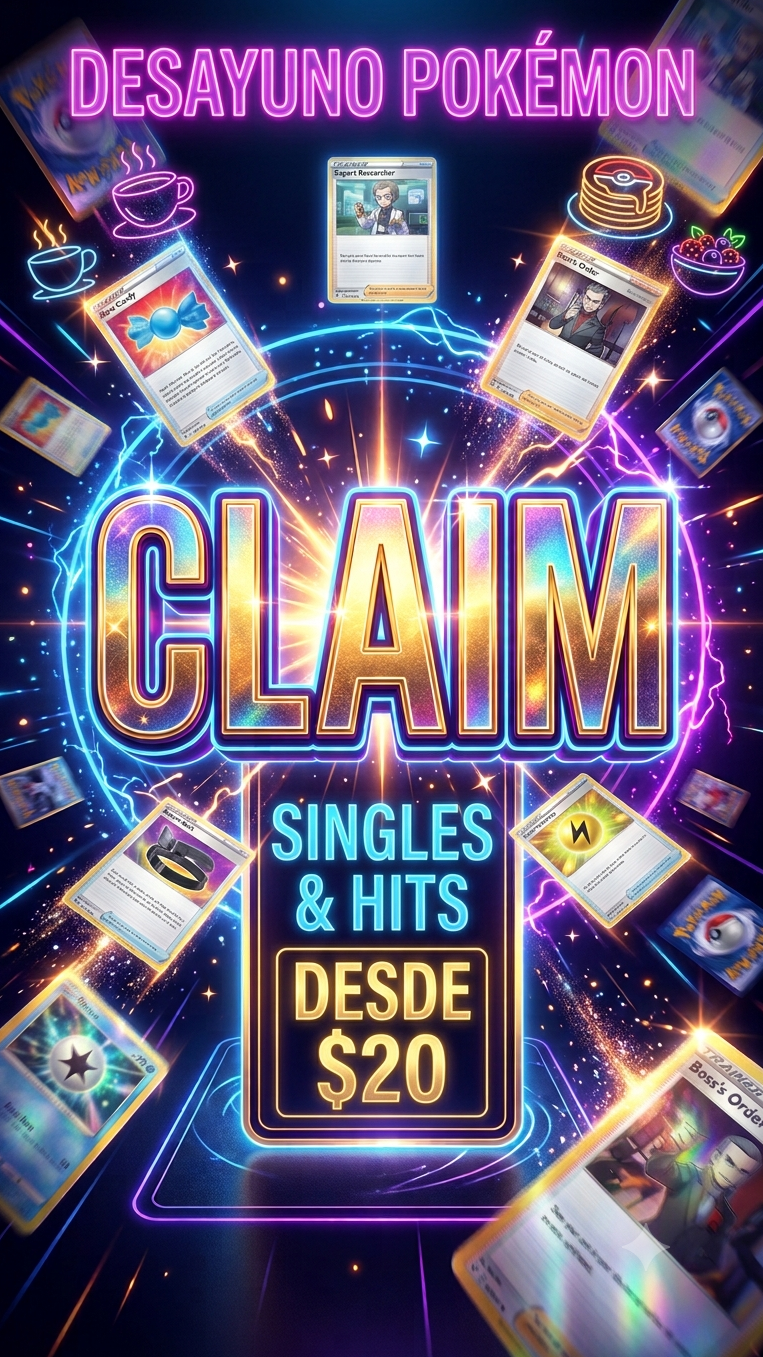 🔥 CLAIM Y DESAYUNO POKÉMON TCG | SINGLES & HITS DESDE $20 🔥 