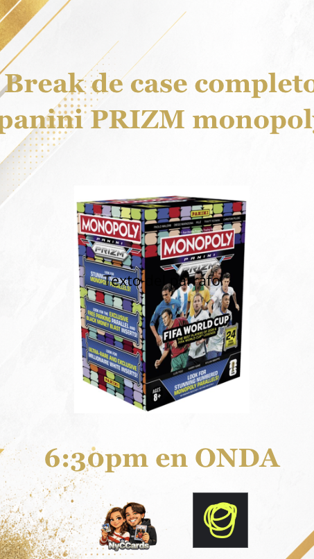 CASE BREAK PANINI PRIZM MONOPOLY