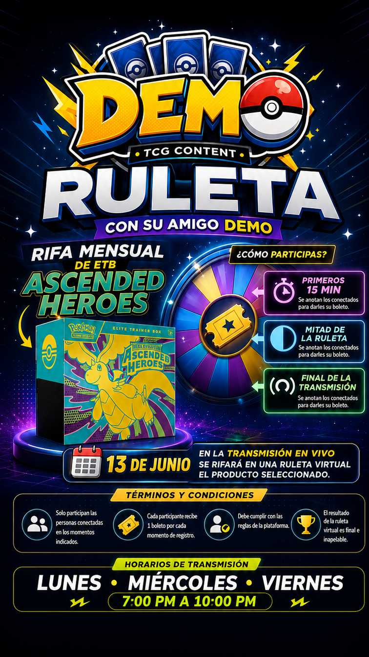 Ruleta desde $20 con tu amigo Demo