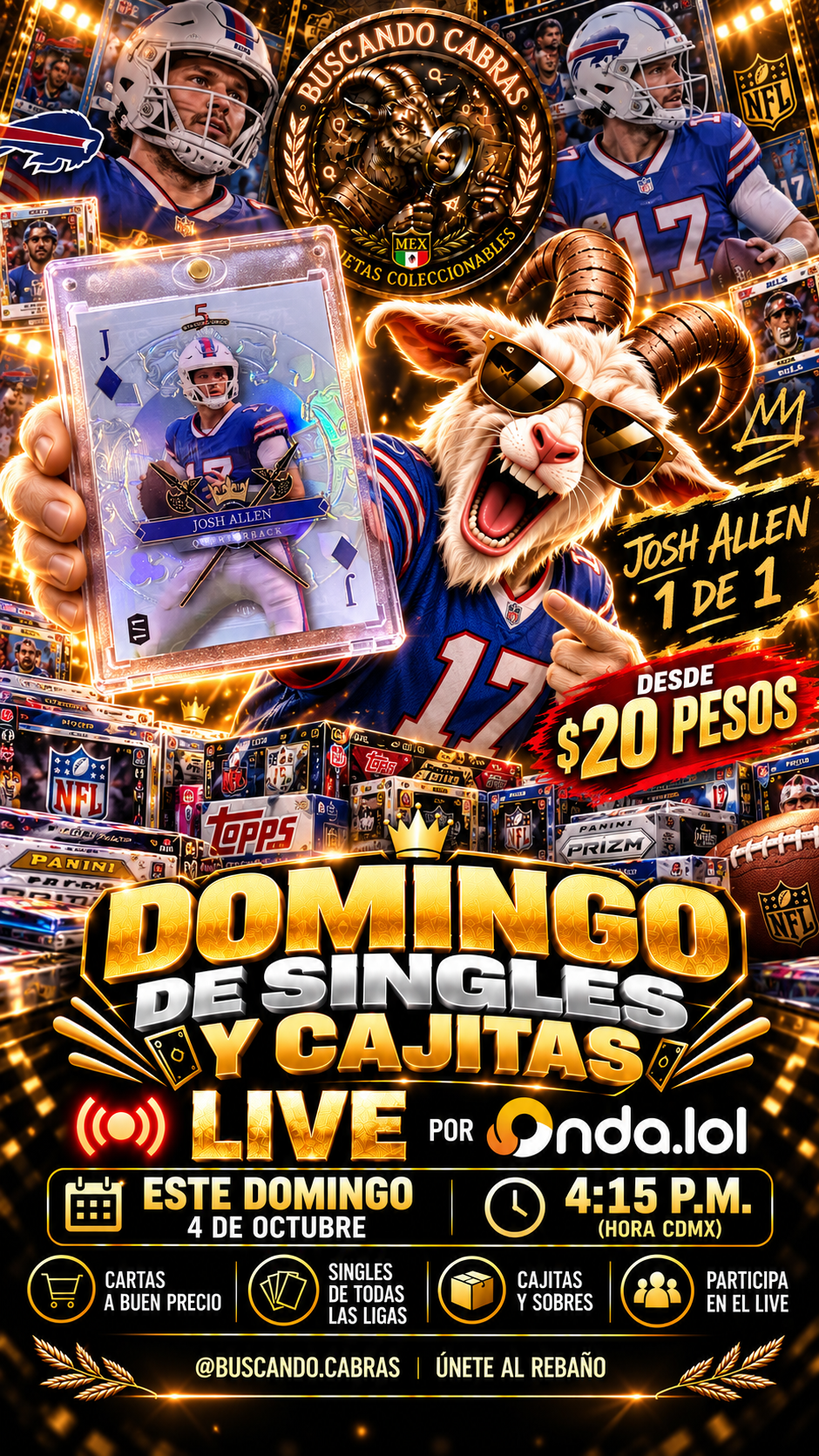JOSH ALLEN 1/1 DESDE $20 !!