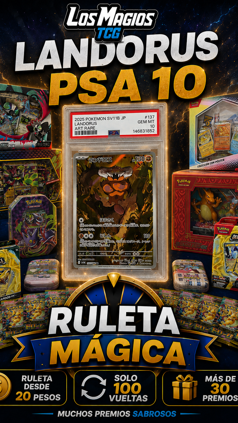 RULETA MÁGICA Y LANDORUS PSA 10 GRATIS🔥🔥🔥