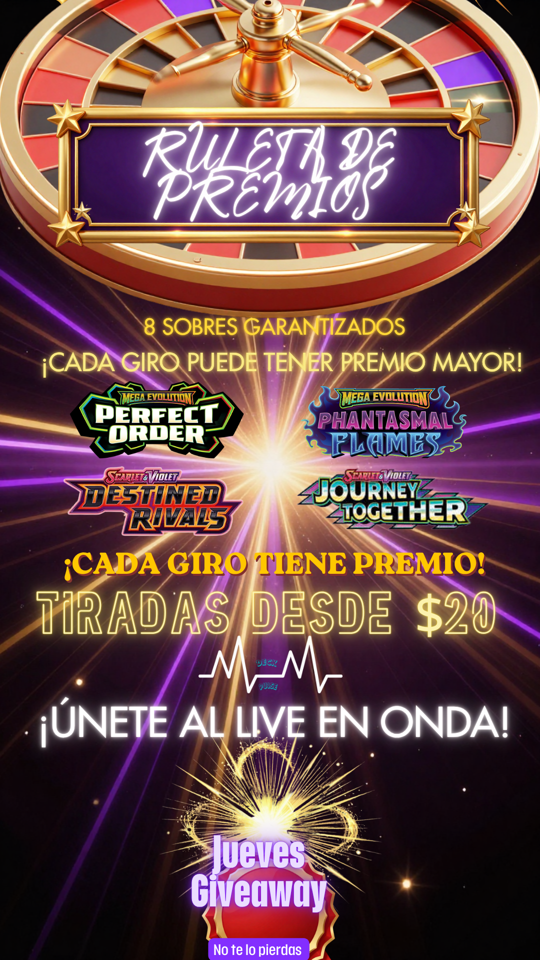 Ruleta Pokémon, más de 80 premios