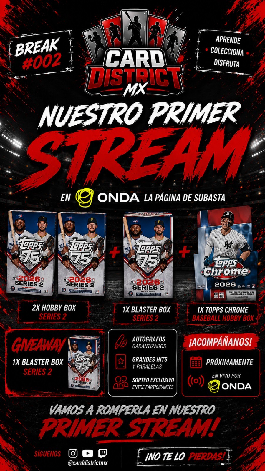 🚨¡Debut Card District MX!🚨| Break MLB ⚾️ | Giveaways 🎁 
