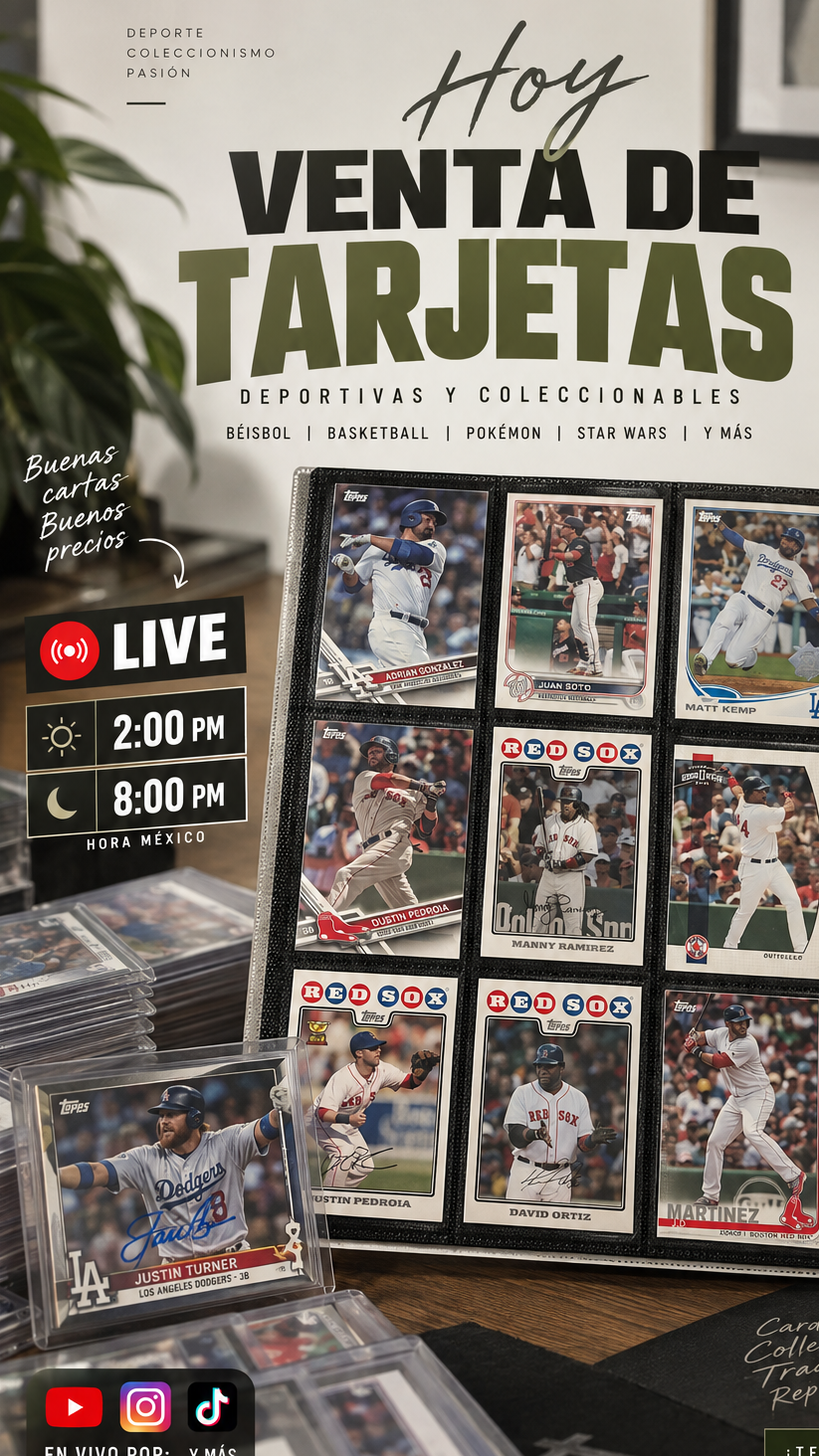 🔥 TARJETAS EN VIVO | BÉISBOL, BASKET, POKÉMON Y MÁS 🃏⚾🏀