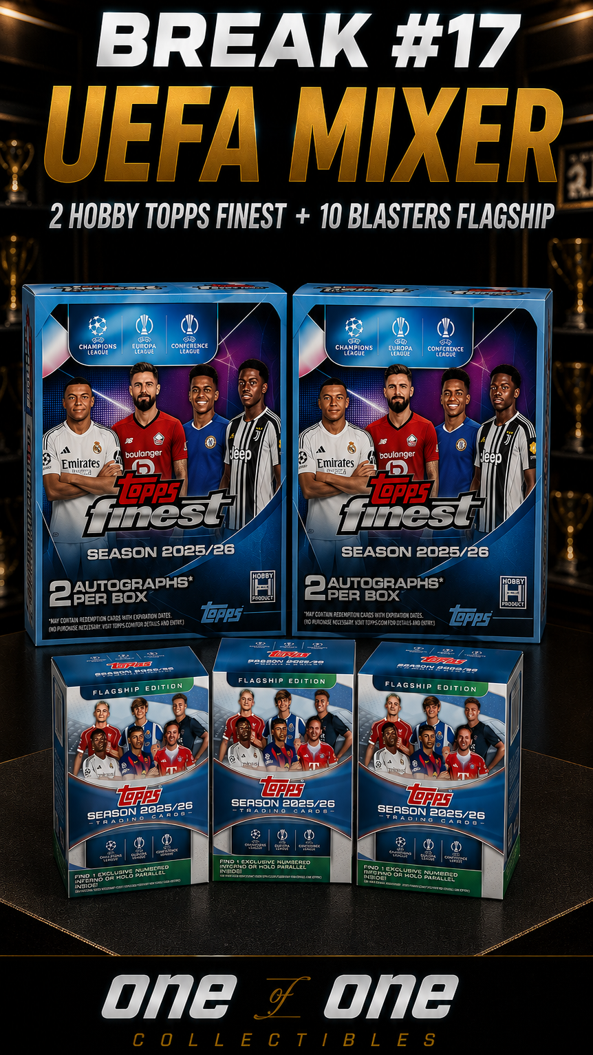 BREAK: 2 HOBBY TOPPS FINEST + 10 BLASTERS TOPPS FLAGSHIP UEFA