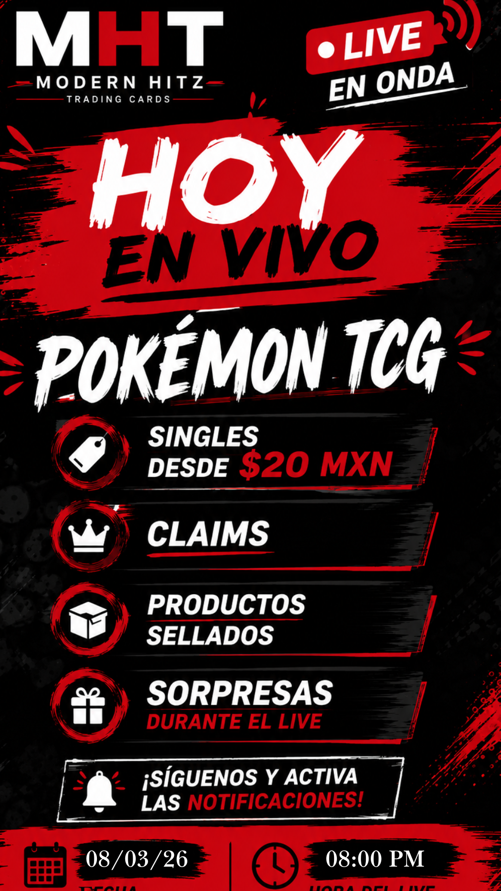 MHT-1st Show-TCG POKEMON-Desde $20 pesos 