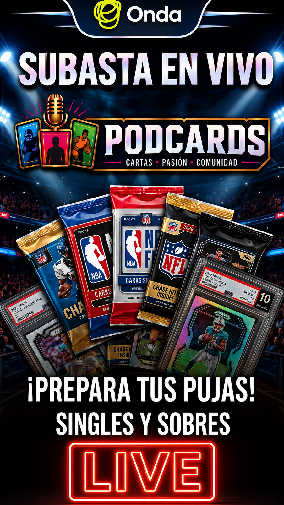 Primer LIVE - Tarjetas deportivas