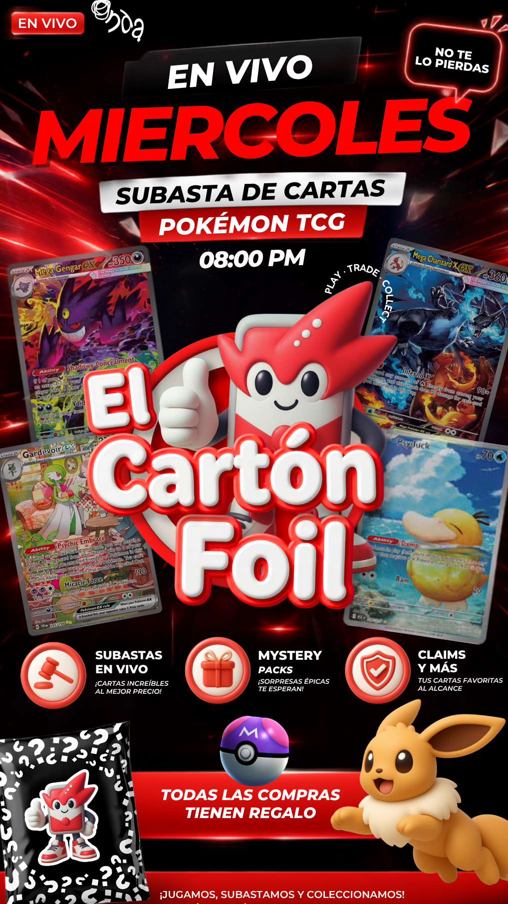 💥 Subastas de Pokemon TCG. Regalo sorpresa en cada compra: