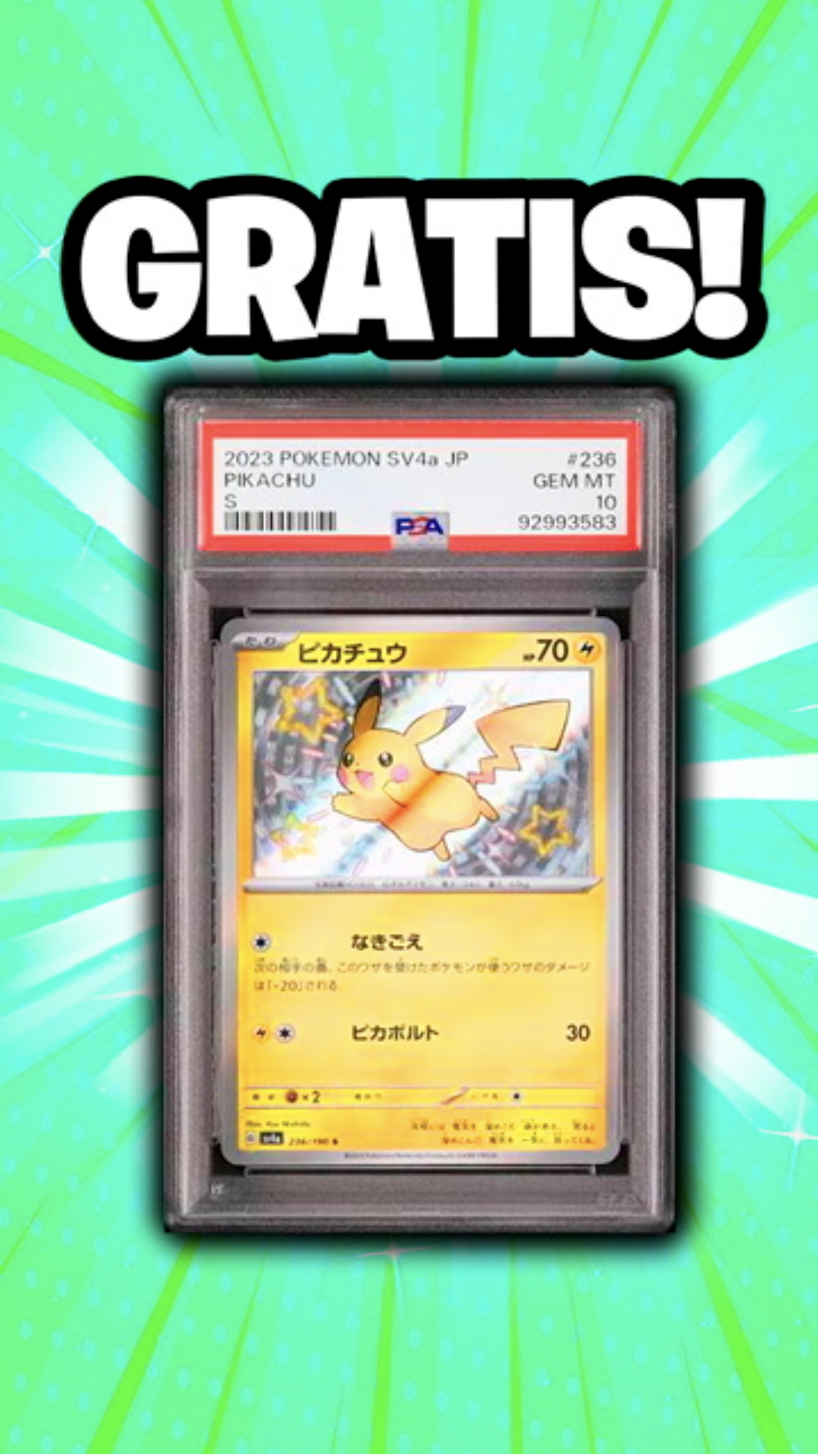 Pikachu Shiny PSA 10 + Mega Break B&W