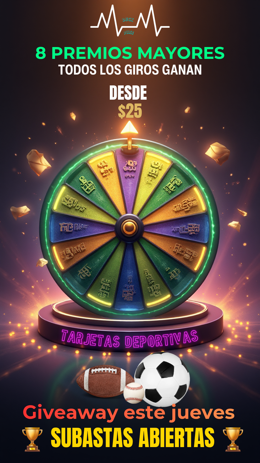 Ruleta Deportiva con Premios, Sobres