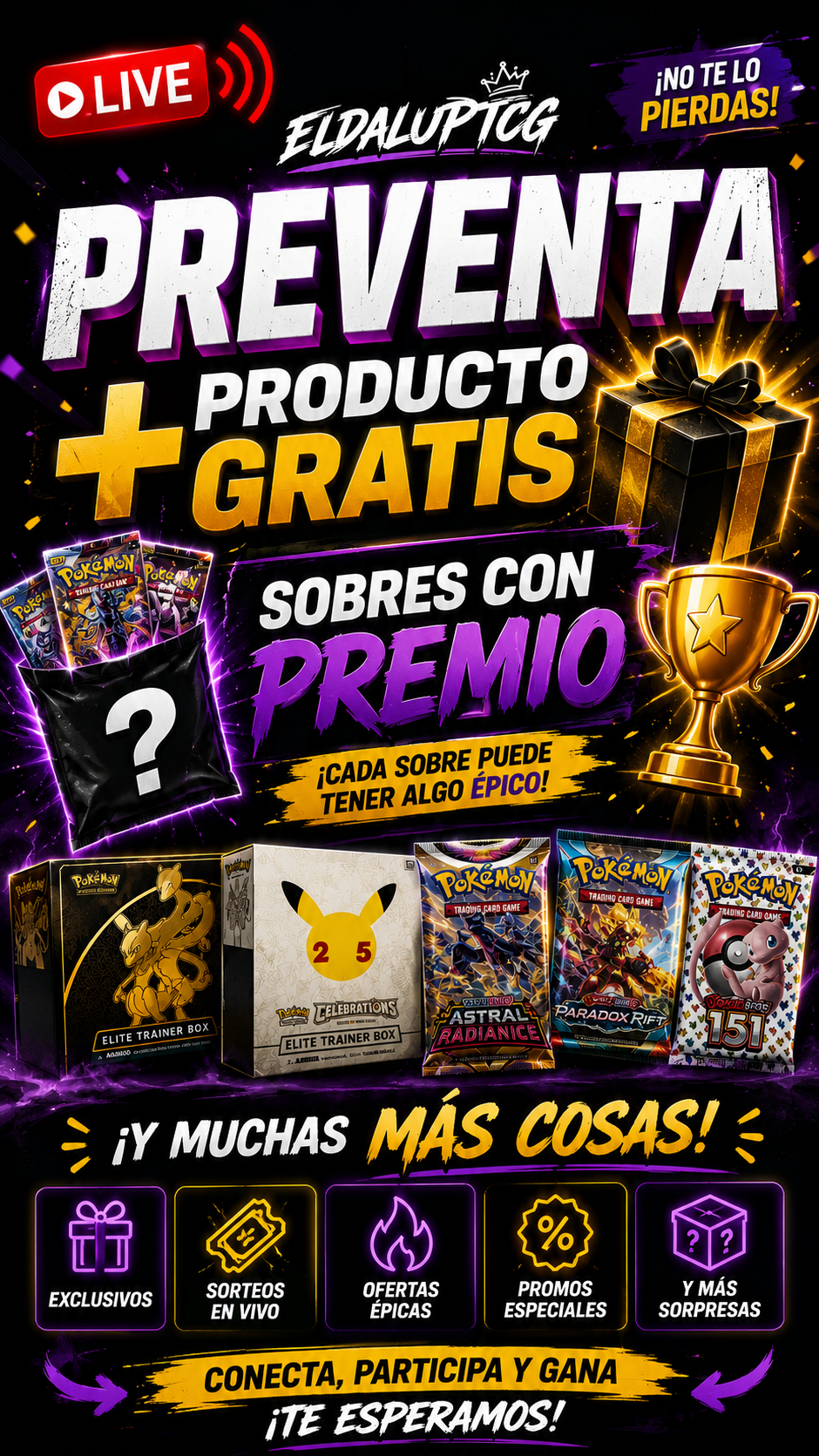 🔥 PREVENTA + PRODUCTO GRATIS 🎁 | SOBRES CON PREMIO 🏆 + ¡MUCHAS SORPRESAS! ⚡