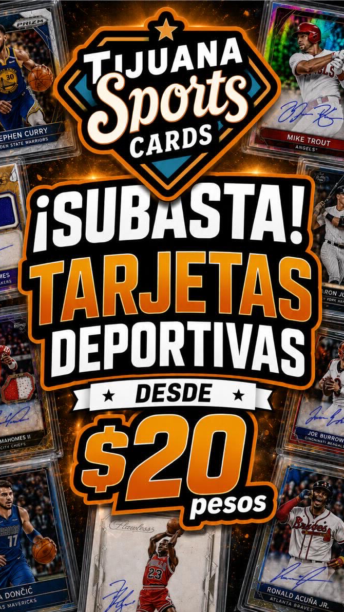 Tijuana Sports Cards presenta! subasta de tarjetas deportivas desde $20 pesos ⚾️🏈🏀⚽️🔥