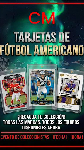 TARJETAS DE FUTBOL AMERICANO 
