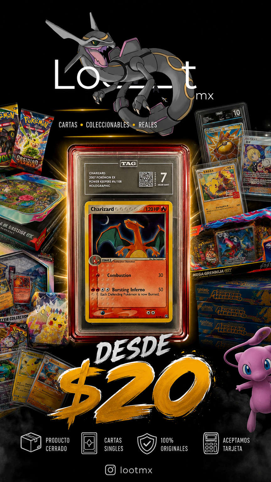 Producto cerrado, singles y slabs desde $20